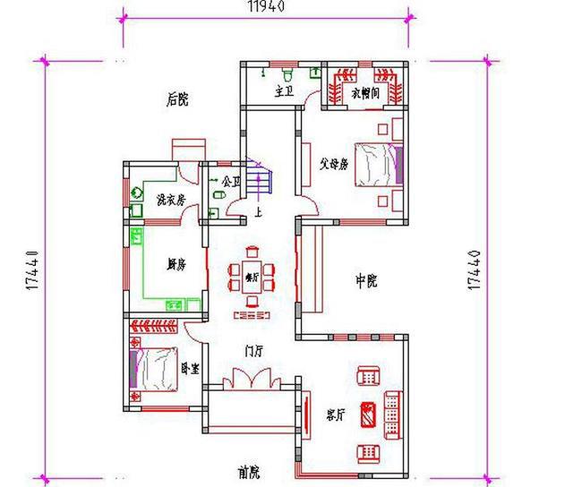 現(xiàn)代風(fēng)格三層別墅設(shè)計(jì)圖，帶庭院，很寬敞，私密性高
