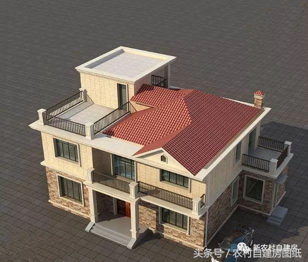 4款農(nóng)村建房別墅設(shè)計(jì)圖，帶獨(dú)立廚房和堂屋，符合農(nóng)村的生活習(xí)慣