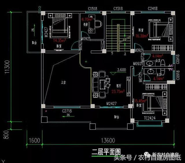 4款農(nóng)村建房別墅設(shè)計(jì)圖，帶獨(dú)立廚房和堂屋，符合農(nóng)村的生活習(xí)慣