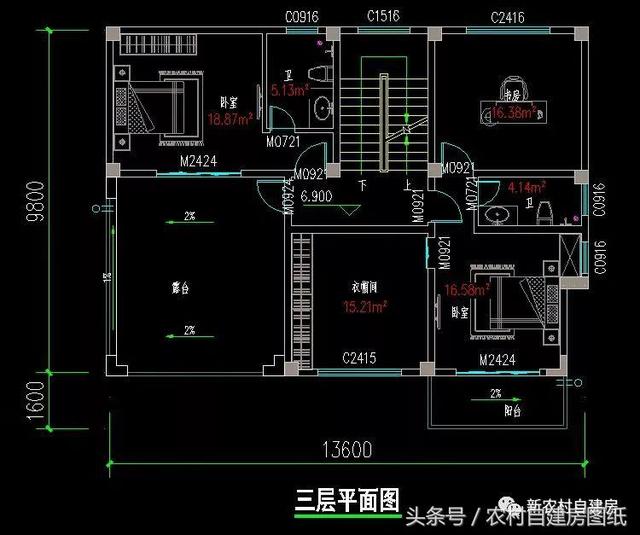 4款農(nóng)村建房別墅設(shè)計(jì)圖，帶獨(dú)立廚房和堂屋，符合農(nóng)村的生活習(xí)慣