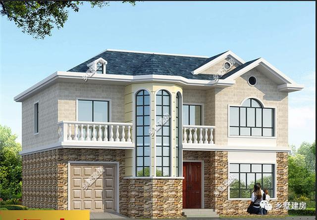 今日推薦農村別墅設計圖，用在城里買房交首付的錢不如在農村建個別墅，既氣派又實用