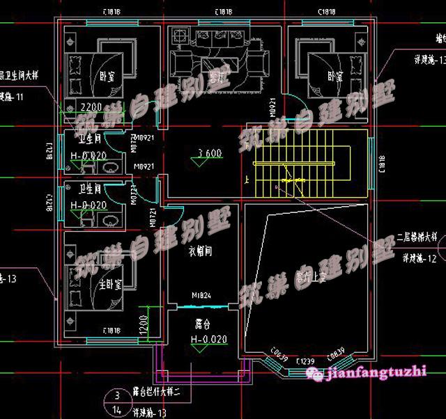 二層帶露臺(tái)斜屋頂農(nóng)村別墅設(shè)計(jì)圖 ，25萬(wàn)就能建，環(huán)境舒適愜意