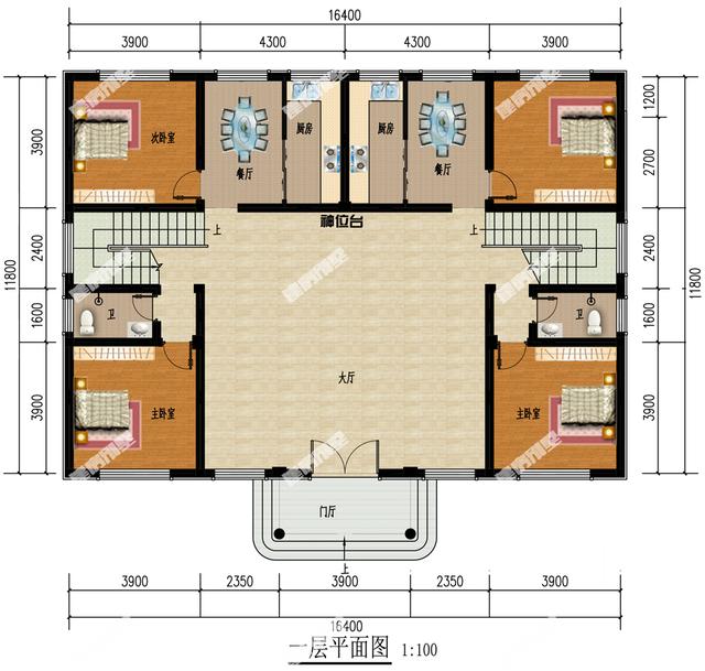 一款經典實用的雙拼別墅，適合家里有兩兄弟的家庭建