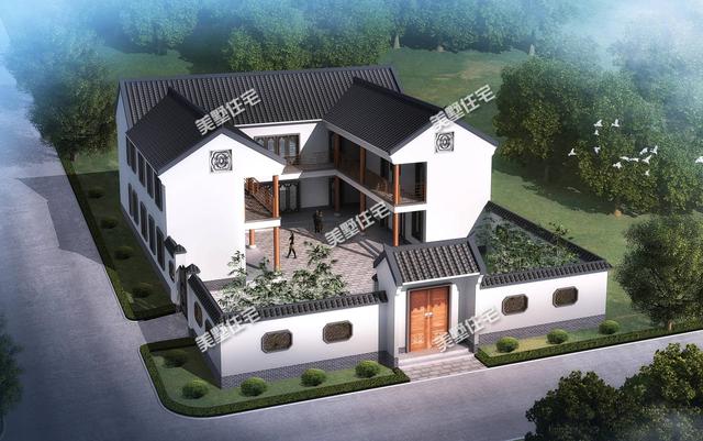 農村中式合院別墅設計圖，將中國建筑的古典美展現的淋漓盡致，中式才是國人的最愛！