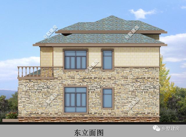 二層農村自建房別墅設計圖，具有現代感，外觀不易過時