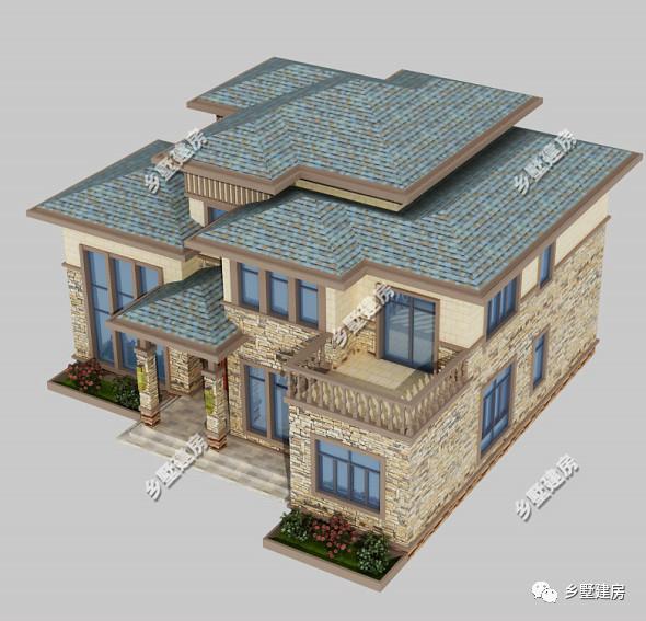 一款新中式別墅設計圖，現(xiàn)在都流行回農(nóng)村建房了，心動的話就趕緊回村建房吧