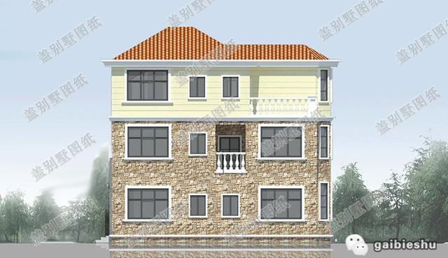 三層新農(nóng)村自建房設(shè)計(jì)圖，35萬13×12米6臥帶花園陽臺柴火房，居住舒適