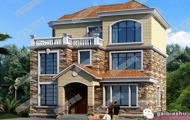 三層新農(nóng)村自建房設(shè)計(jì)圖，35萬13×12米6臥帶花園陽臺柴火房，居住舒適