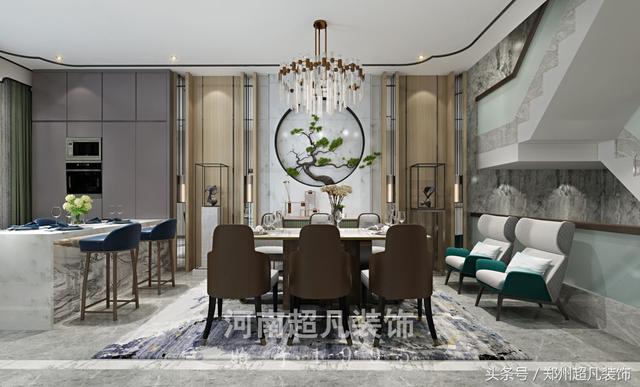 摩登東方風格別墅裝修，用西方的表現技法來展現摩登東方的時尚和時代感！