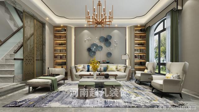 摩登東方風格別墅裝修，用西方的表現技法來展現摩登東方的時尚和時代感！