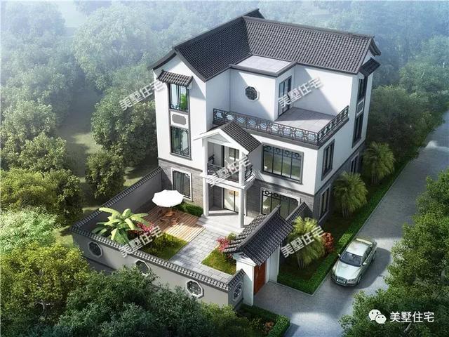 中式帶庭院自建房設(shè)計(jì)圖，建成后很有韻味，有種歸隱山林的感覺(jué)