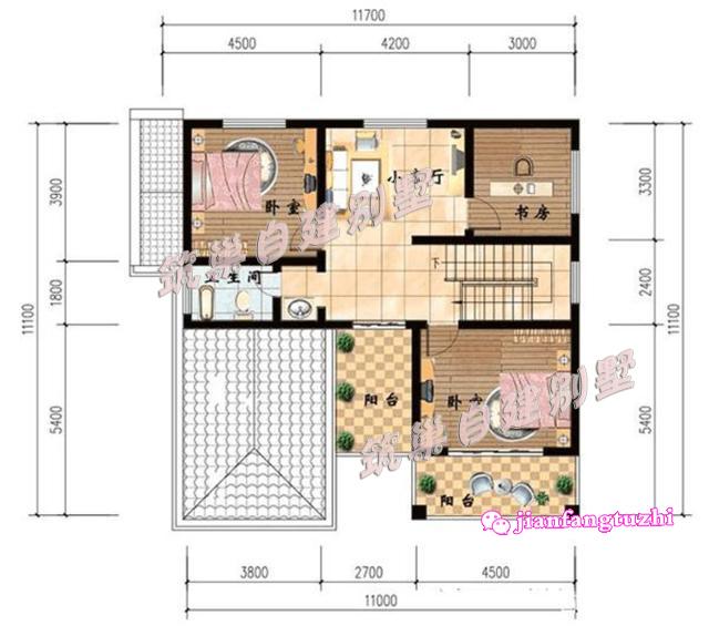 帶挑空客廳別墅設計圖，經典的農村建房款式，大氣方正，是大眾喜歡的款式
