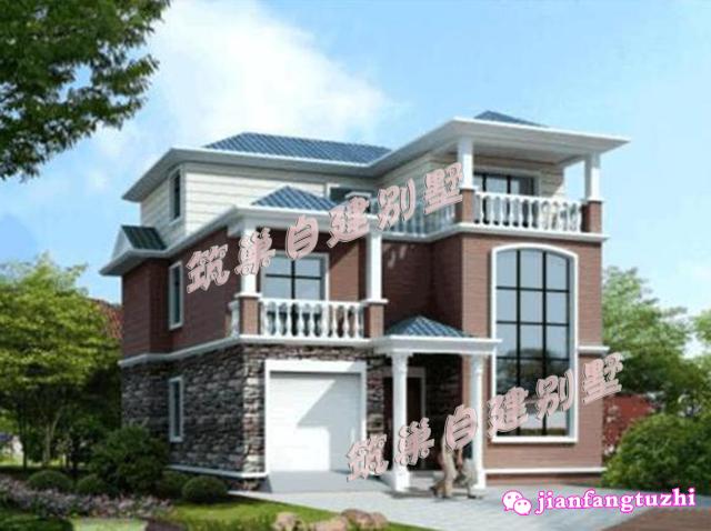 帶挑空客廳別墅設計圖，經典的農村建房款式，大氣方正，是大眾喜歡的款式