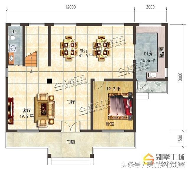 開間大的農村二層別墅設計圖，21萬經濟造價，看上去更大氣美觀