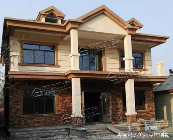 開間大的農村二層別墅設計圖，21萬經濟造價，看上去更大氣美觀