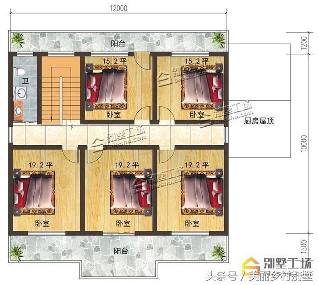 開間大的農村二層別墅設計圖，21萬經濟造價，看上去更大氣美觀