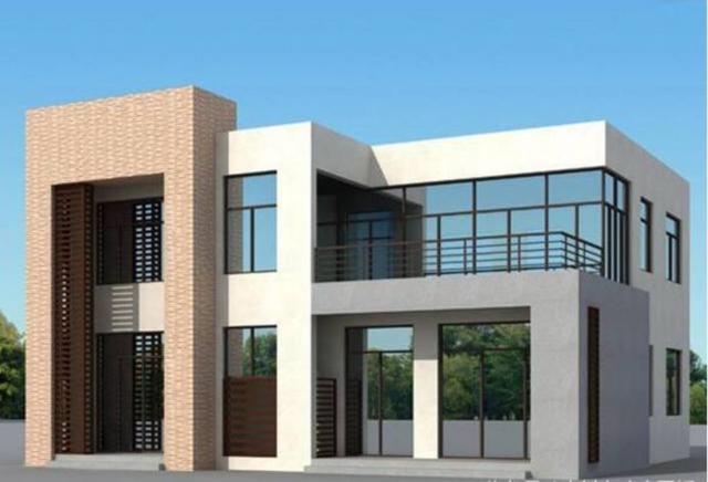 三款不同風格的農村平頂自建房設計圖，有時候平屋頂比坡屋頂更實用