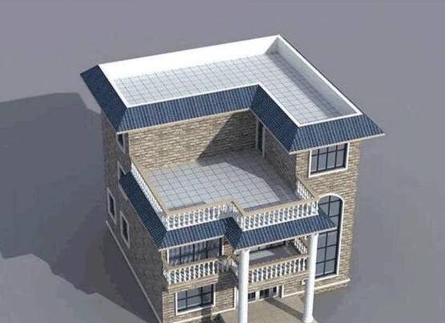 三款不同風格的農村平頂自建房設計圖，有時候平屋頂比坡屋頂更實用