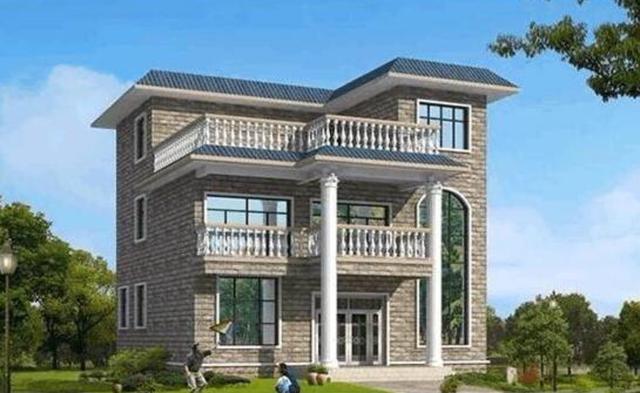 三款不同風格的農村平頂自建房設計圖，有時候平屋頂比坡屋頂更實用