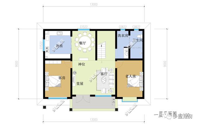 二層歐式自建房別墅設計圖，5室3廳3衛(wèi)，簡潔大氣，挺適合咱們老百姓的