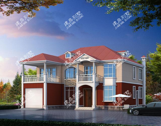 9款帶車庫的二層別墅設(shè)計圖，主體造價都不是很高，簡單實用，讓別人羨慕去吧