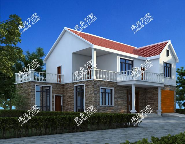 9款帶車庫的二層別墅設(shè)計圖，主體造價都不是很高，簡單實用，讓別人羨慕去吧