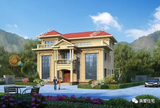 5款農(nóng)村時(shí)尚別墅設(shè)計(jì)圖，帶挑高客廳和大露臺(tái)，第3款讓人眼前一亮