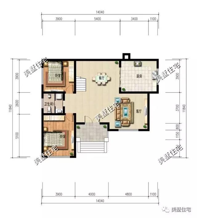5款農(nóng)村時(shí)尚別墅設(shè)計(jì)圖，帶挑高客廳和大露臺(tái)，第3款讓人眼前一亮