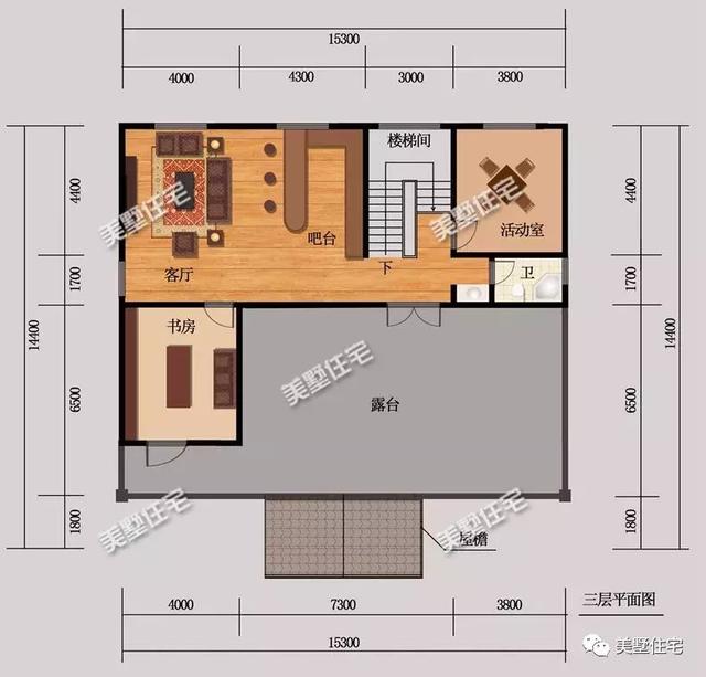 5款農(nóng)村時(shí)尚別墅設(shè)計(jì)圖，帶挑高客廳和大露臺(tái)，第3款讓人眼前一亮