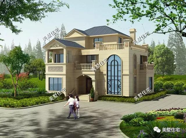 5款農(nóng)村時(shí)尚別墅設(shè)計(jì)圖，帶挑高客廳和大露臺(tái)，第3款讓人眼前一亮