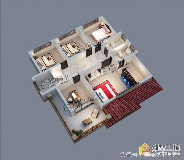 二層歐式風格農村別墅設計圖，造價不高，適合農村普通家庭建造