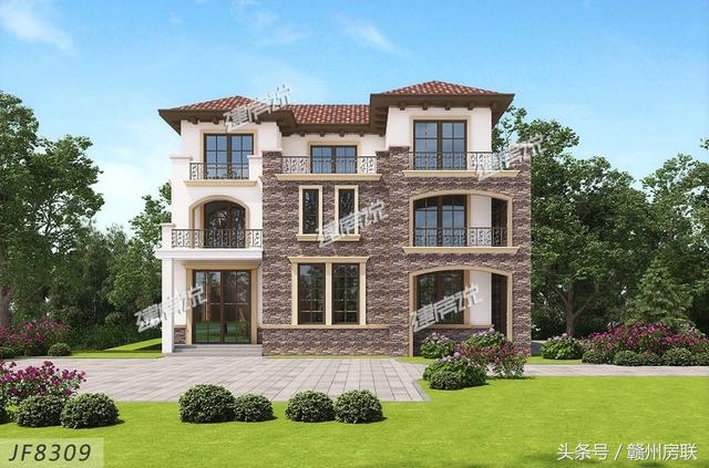 田園風(fēng)格的別墅設(shè)計(jì)圖，賺了錢一定要建一棟這么漂亮的別墅