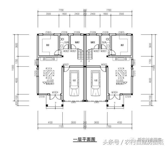 7款小戶型農村別墅設計圖，100平以內，小面積也可以建好房