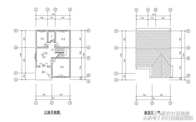 7款小戶型農村別墅設計圖，100平以內，小面積也可以建好房