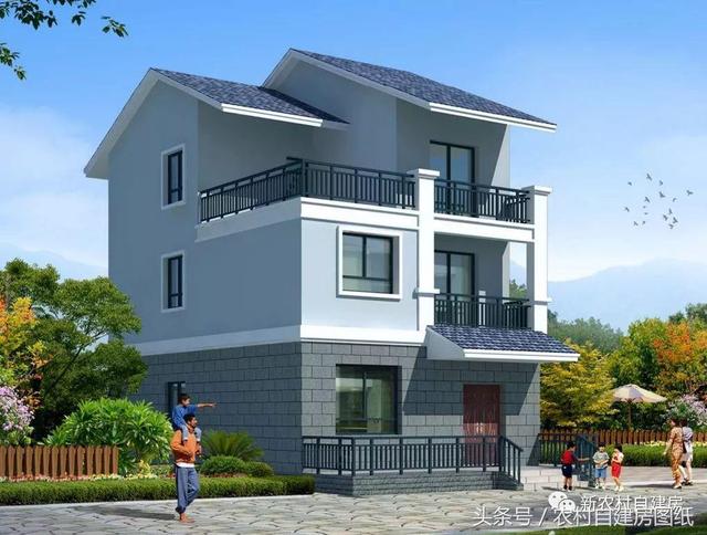 7款小戶型農村別墅設計圖，100平以內，小面積也可以建好房