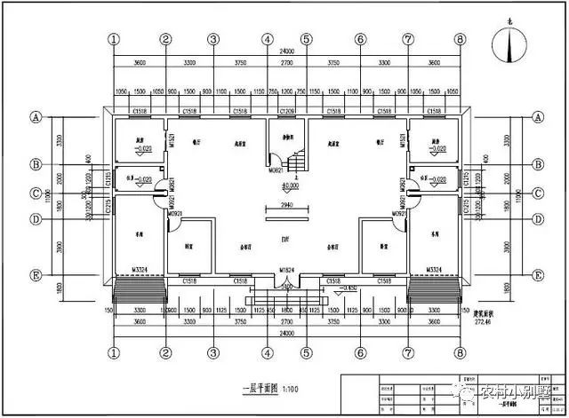 3套比較簡單的雙拼別墅圖，造價低哦，后悔看到的太遲了