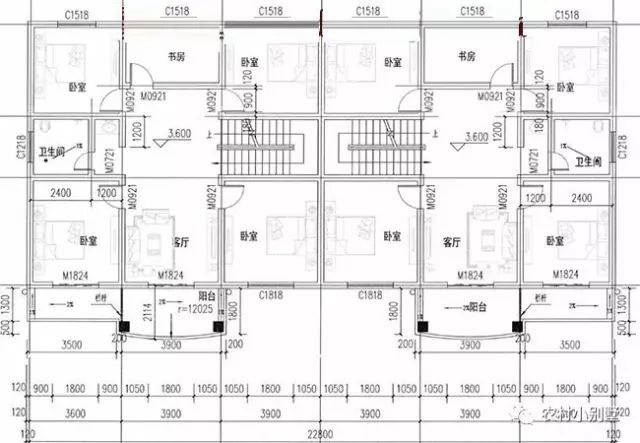 23x10米經典二層農村兄弟雙拼別墅設計圖，外觀漂亮