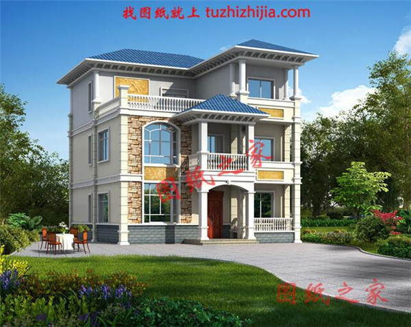 5套現代三層民房設計圖，附實拍效果圖