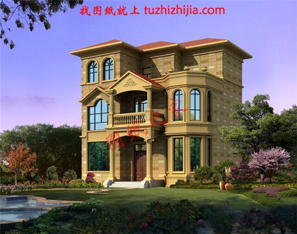 5套現代三層民房設計圖，附實拍效果圖