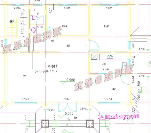 三層田園風別墅設計圖，12.5x12米，外觀古香古色又富有現代氣息，造價25萬。