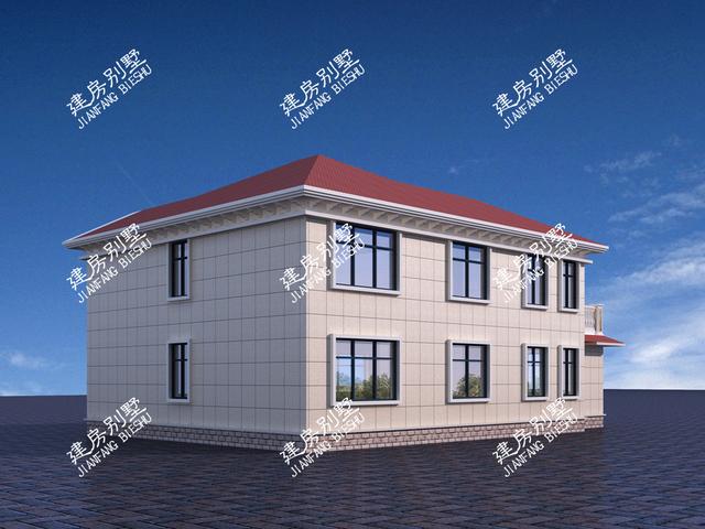 農村二層自建房，最受農村人歡迎的一款，帶超大景觀露臺，太完美啦。