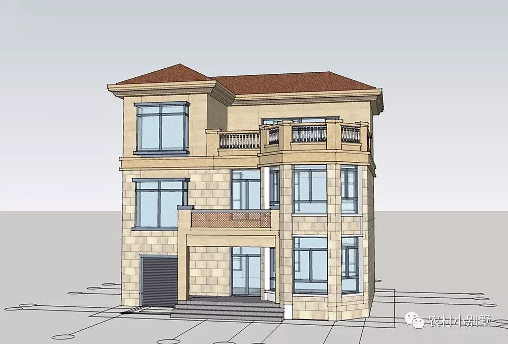 11x12米三層農村小樓設計圖，造價25-30萬，帶露臺和車庫