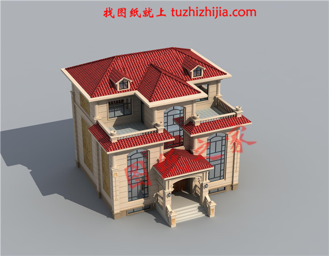 帶地下室三層豪華大氣新農村房屋設計圖，占地150平米左右