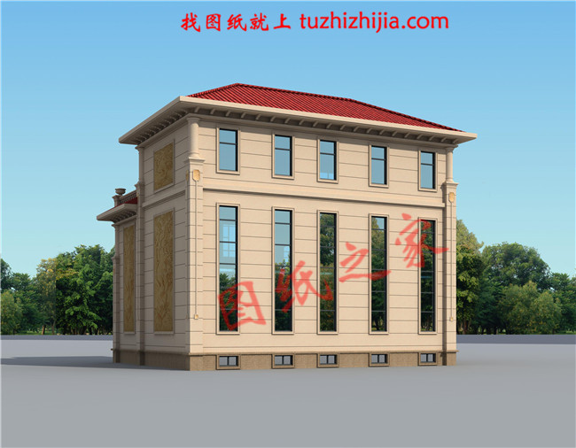 帶地下室三層豪華大氣新農村房屋設計圖，占地150平米左右