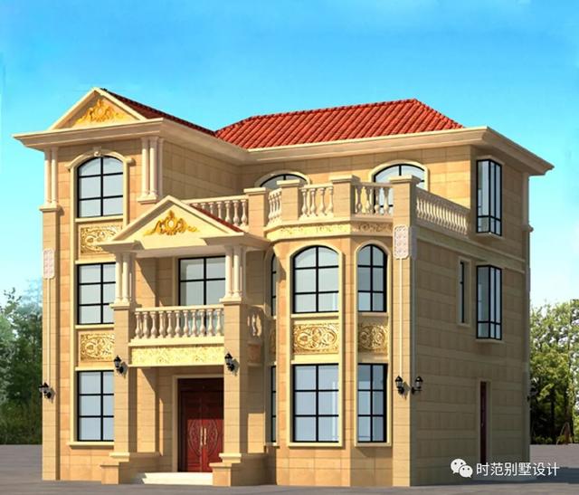 三層歐式別墅設(shè)計圖，帶書房+大露臺，豪華大氣，農(nóng)村建房的不二之選。