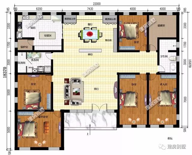 一層別墅設計圖，現代化、時尚又潮流，住這種房子真有范兒。