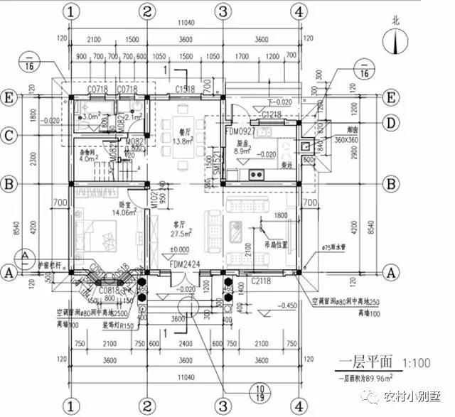 11X8.5米普通二層農村小樓圖，不用攢錢也能建得起