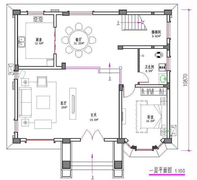 新農村三層別墅設計圖，占地120平方米，帶露臺，造價35萬。
