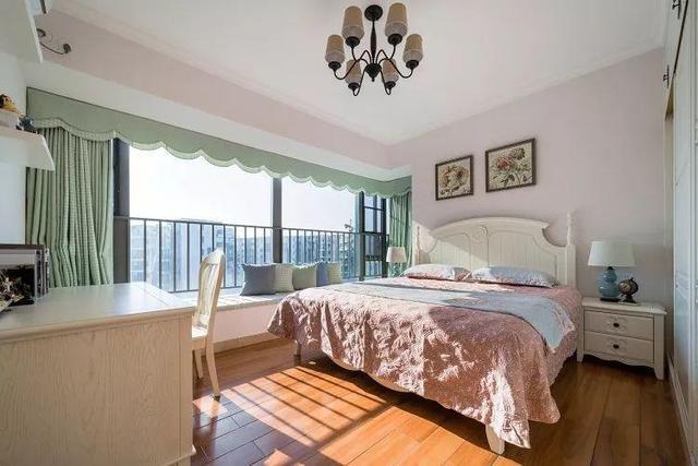 110平三居室美式風格裝修，設計師的設計太棒了，尤其是臥室，很漂亮！