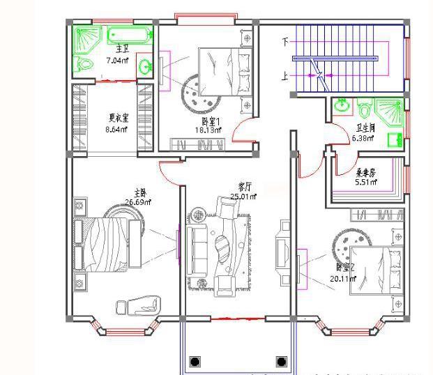 占地160平方米的三層農村自建房，造價45萬以內，時尚大氣，富有特色。